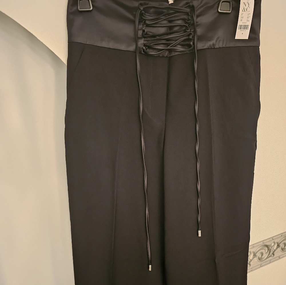 LACE-UP PALAZZO PANT
